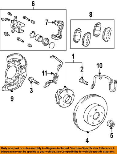 Toyota oem 4351247040 front brake rotor/disc/disc brake rotor