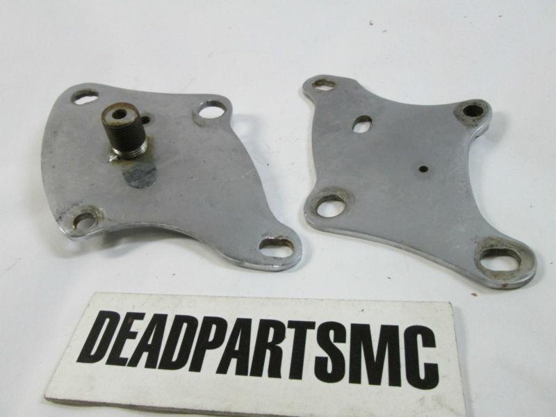 Harley ironhead sportster chrome engine motor mounting oil filter brackets plate