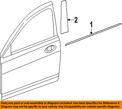 Mopar oem xv16tzzaa front door-body side molding