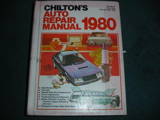 Chilton's 1980 auto repair manual, cover's usa cars 1973--1980 hardcover