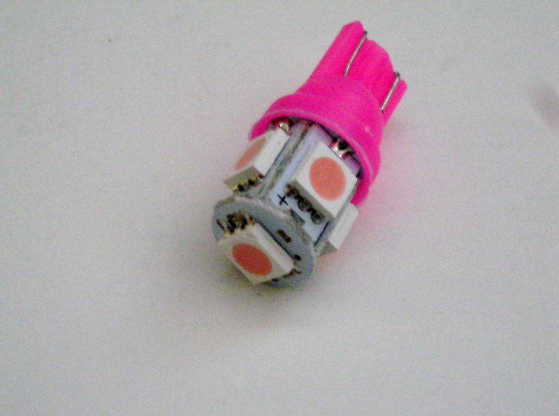  bbt marine grade 94, 194, etc. wedge type super bright pink 5 led light bulb