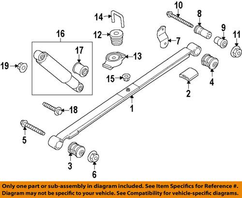 Ford oem w703016s306 rear suspension-u-bolt nut