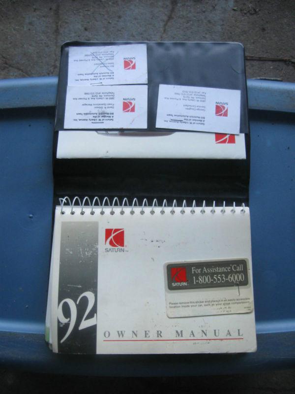 1992 saturn sl2 owners manual original