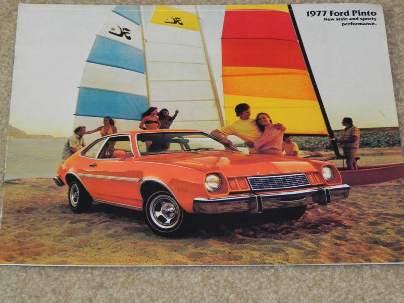 1977 ford pinto nos dealer sales brochure from my dealership. old original. 