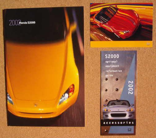 2002 honda s2000 brochure set..neat !