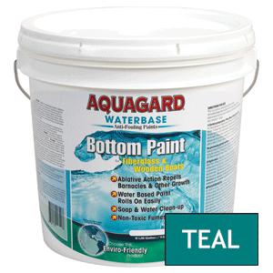 Brand new - aquagard waterbased anti-fouling bottom paint - 2gal - teal - 10205