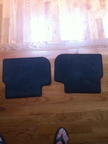 Saab 9-3 rear carpet floor mats dark gray/black