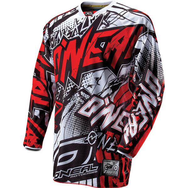 Black/red s o'neal racing hardwear automatic jersey 2013 model