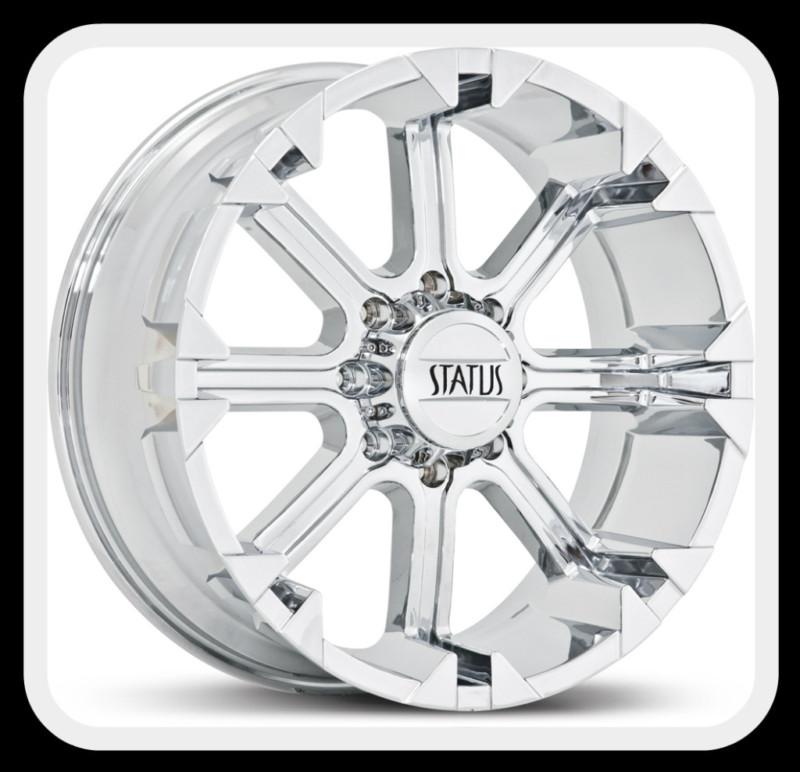 20" x 10" & 20" 8.5" status s813 canon chrome hummer f250 staggered wheels rims