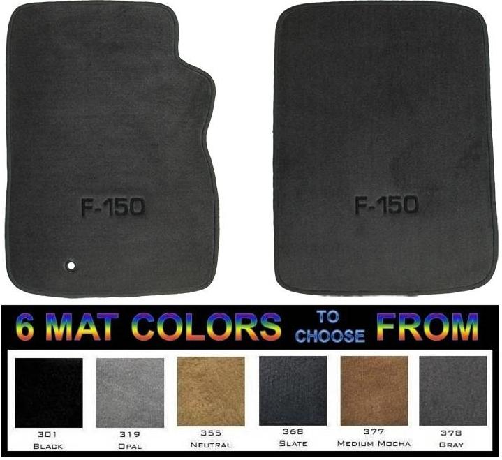 1997 - 2003 ford f-150 f150 floor mats - 2 pc front mats with f-150 monogram