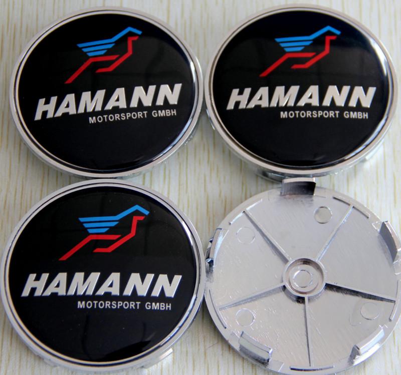 4 new bmw hamann chrome center caps,m3 m5 sport wheel center caps 68mm,red