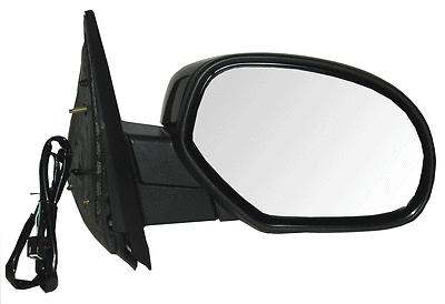 Smooth black power heated side view door mirror assembly passenger right rh