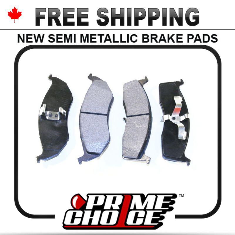 New premium complete set of front metallic disc brake pads with shims