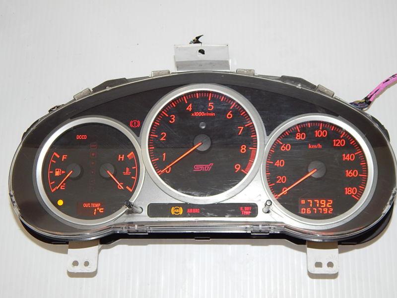 Jdm subaru sti version 8 cluster gauge gauges 68k v8 04 05 ej20 gd gg used defi