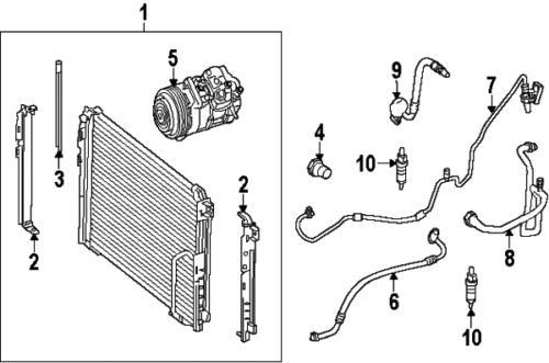 Mercedes-benz 2048304816 genuine oem factory original ac hoses