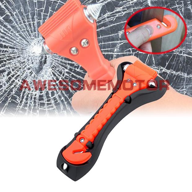 Hot car bus emergency safety hammer window breaker seat belt cutter escape tool