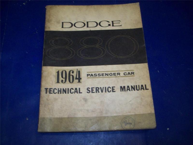 1964 64 dodge 880 factory shop service manual