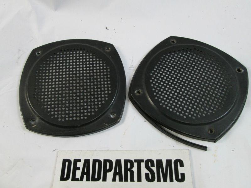 Harley fxr fxrt fxrd fxrp stock steel black speaker screens covers