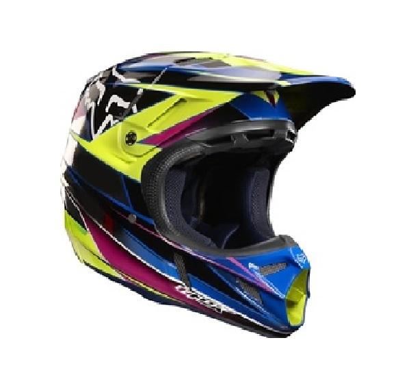 Fox racing 2014 v4 race motocross dirt bike adult helmet size xl  chrome