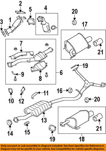 Subaru oem 44300fg430 exhaust muffler