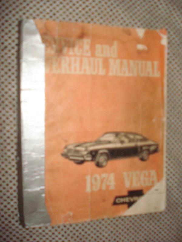 1974 chevy vega service & overhaul manual shop book  