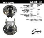 Centric parts 405.62009 rear hub assembly