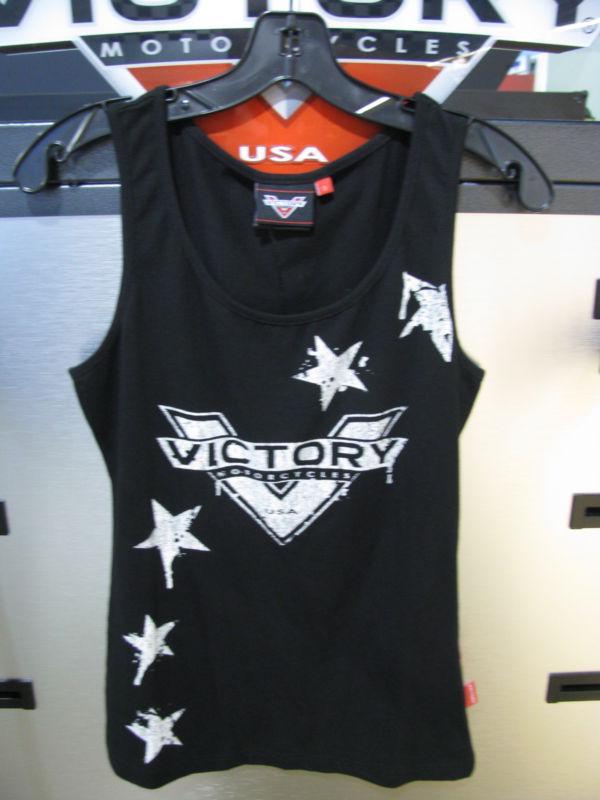 Victory motorcycles ladies modern star tank top black sz small 286358002