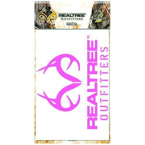 Rde1208 decal realtree outfitters pink logo for the home, auto or truck 