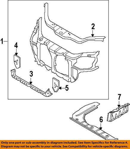 Hyundai oem 291201e000 radiator support-side cover