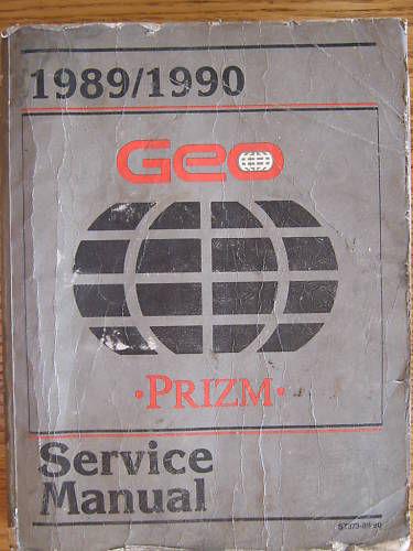 1989 1990 geo prizm service manual book catalog st37389 original