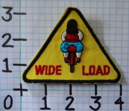 Vintage nos wide load motorcycle patch from the 70's 012