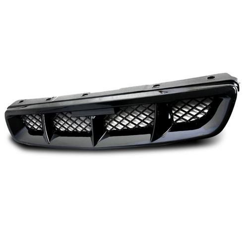 1998-2000 honda accord 2dr coupe front hood grill grille black