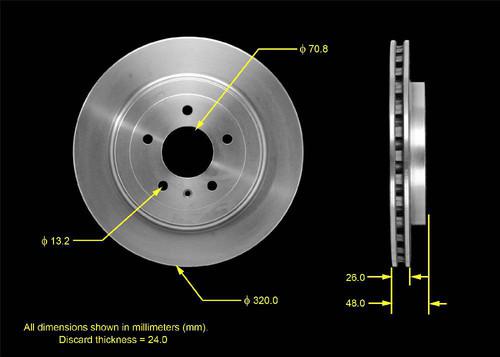 Bendix prt5664 rear brake rotor/disc-disc brake rotor