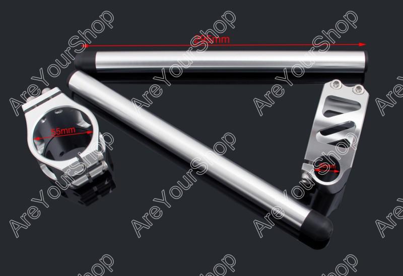 Cnc handle bar clip on bmw s1000rr all year 55mm silver