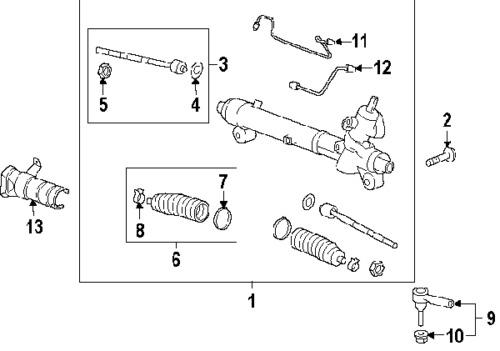 Chevrolet 19257638 genuine oem factory original steering gear