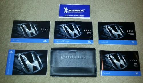  2009 09 honda accord coupe w/ navigation nav owner's owners manual set books 