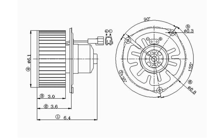 Replacement blower motor 94-03 95 96 97 98 99 00 01 02 dodge ram van 5015869aa