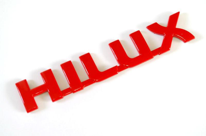 "hilux" red 3d logo emblem decal badge sticker fit toyota hilux vigo 