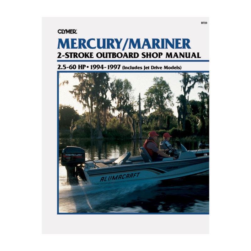 Clymer b723 mercury/mariner 2.5-60 hp two-stroke outboards (includes jet drive m