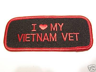 #0040 motorcycle vest patch i love my vietnam vet
