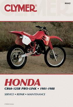 Clymer repair manual honda cr60r 1983-1984, cr80r 1981-1988, cr125r 1981-1988