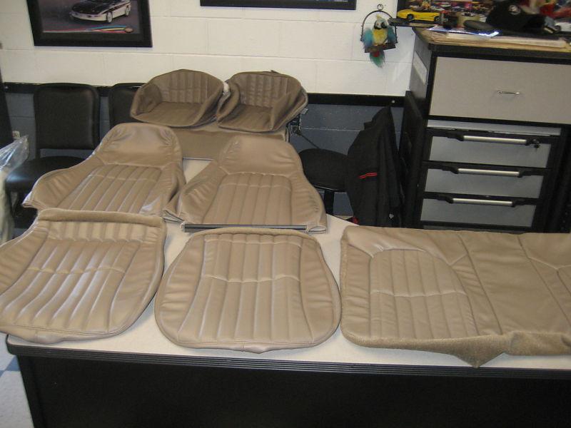 1997 2002 chevy camaro neutral tan color seat covers & door panel inserts new!