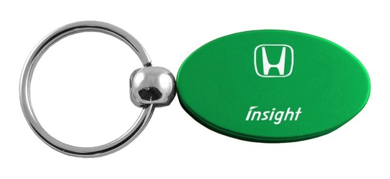 Honda insight green oval metal key chain ring tag key fob logo lanyard