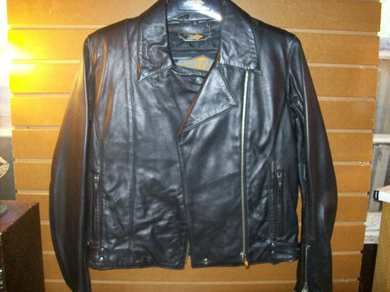 Power trip leather motorcycle jacket - women's small - new with tags