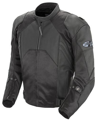 New joe rocket radar dark leather jacket, black, 50