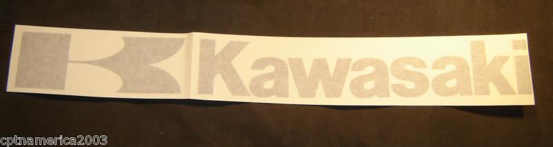 Kawasaki vinyl motorcycle decal - large  black letters