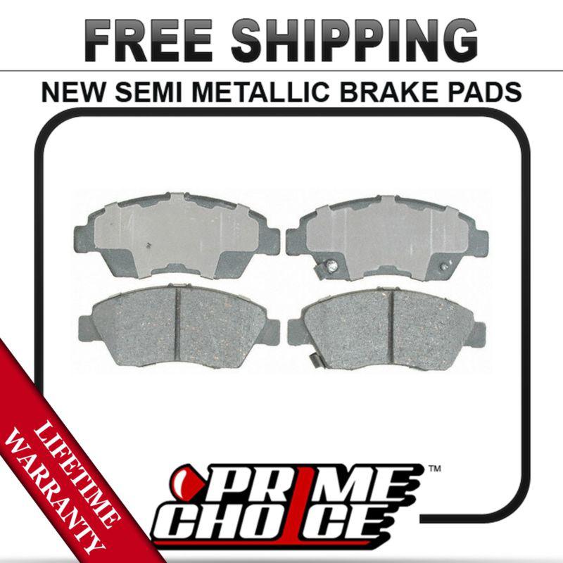 Front semi metallic disc brake pad kit full set with lifetime warranty