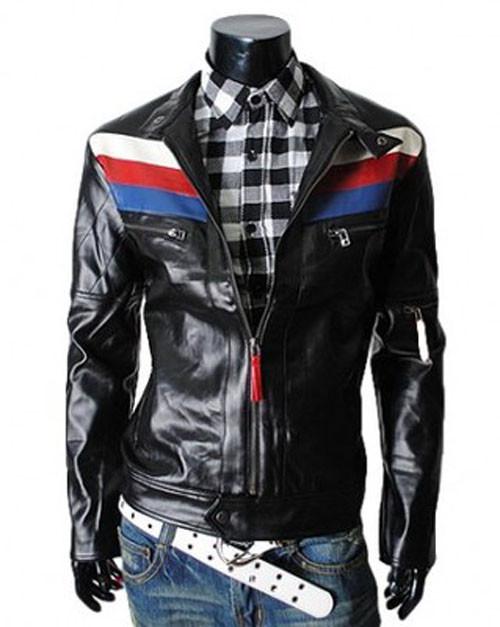 Casual rider jacket motorcycle leather jacket men biker racing jacket pu leather