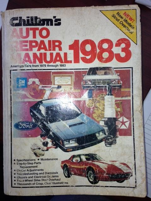 Chilton's auto repair manual 1976 - 1983 # 7200 for american cars