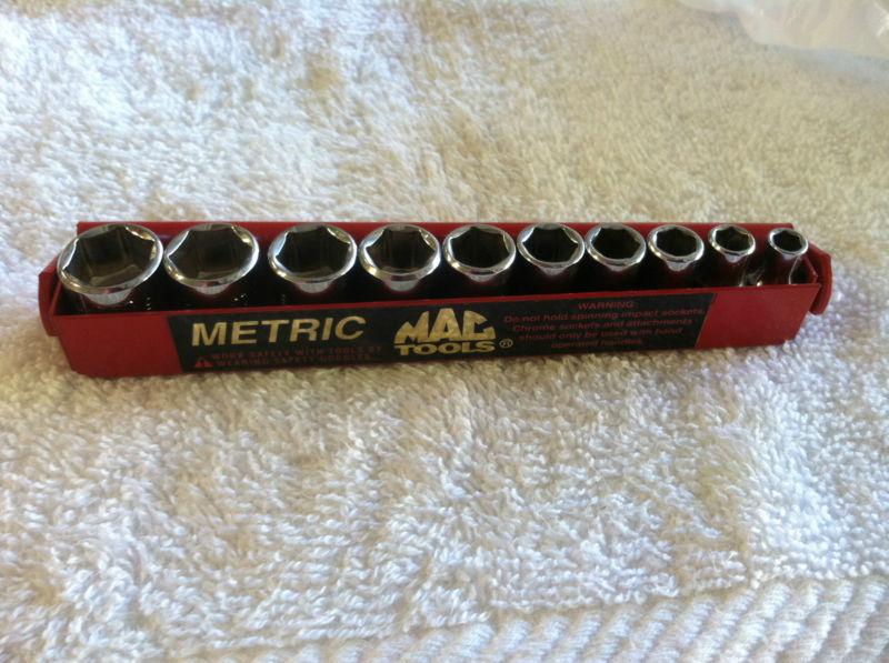 Mac tools smm106tr 10-pc 1/4" drive metric shallow set